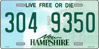 NH license plate 3049350
