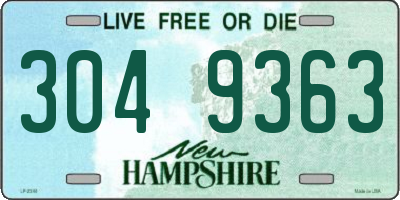 NH license plate 3049363