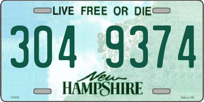 NH license plate 3049374