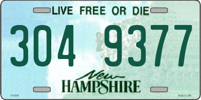 NH license plate 3049377