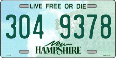 NH license plate 3049378