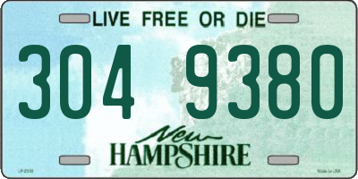NH license plate 3049380