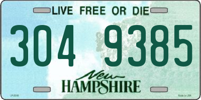 NH license plate 3049385
