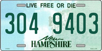 NH license plate 3049403