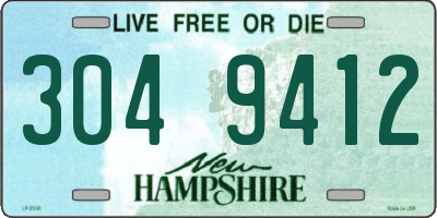 NH license plate 3049412