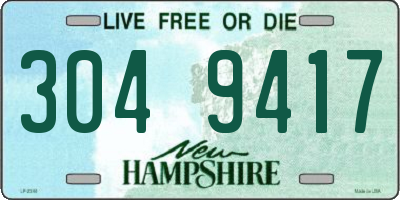 NH license plate 3049417