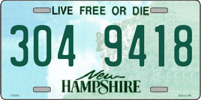 NH license plate 3049418