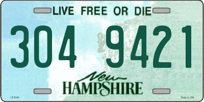 NH license plate 3049421