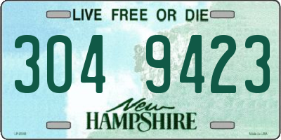 NH license plate 3049423