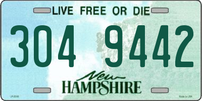 NH license plate 3049442