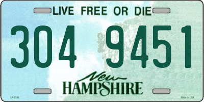 NH license plate 3049451