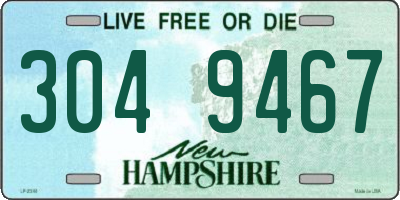 NH license plate 3049467
