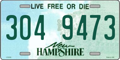 NH license plate 3049473