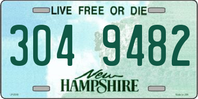 NH license plate 3049482