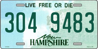 NH license plate 3049483
