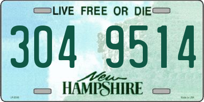 NH license plate 3049514