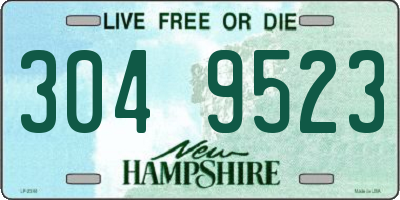 NH license plate 3049523