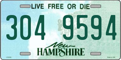 NH license plate 3049594