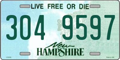 NH license plate 3049597