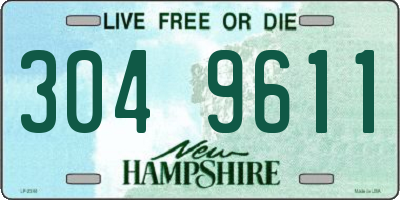 NH license plate 3049611