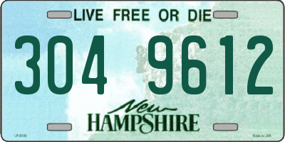 NH license plate 3049612