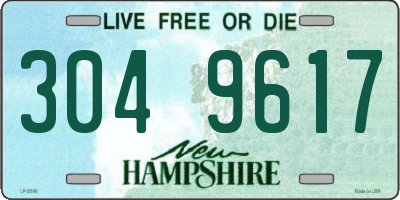 NH license plate 3049617