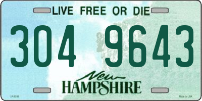 NH license plate 3049643