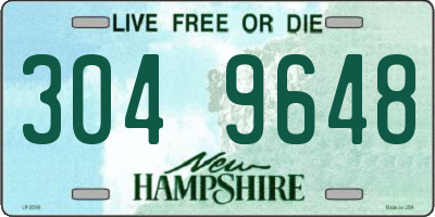 NH license plate 3049648