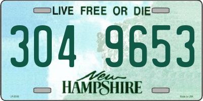 NH license plate 3049653