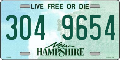 NH license plate 3049654