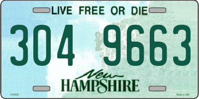 NH license plate 3049663
