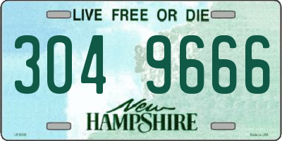 NH license plate 3049666