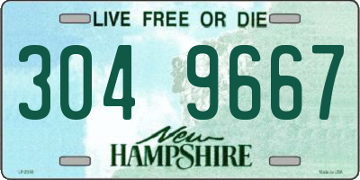 NH license plate 3049667