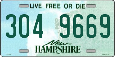 NH license plate 3049669