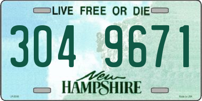 NH license plate 3049671