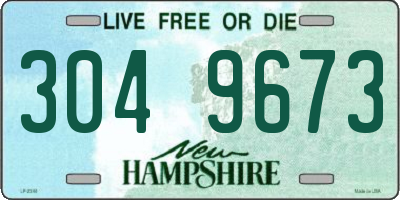 NH license plate 3049673