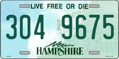 NH license plate 3049675