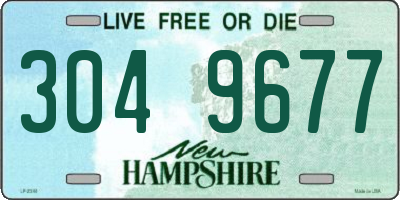 NH license plate 3049677