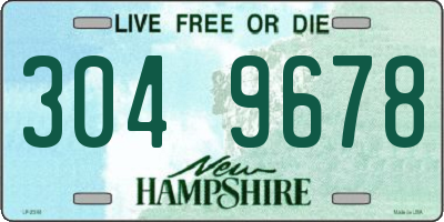 NH license plate 3049678