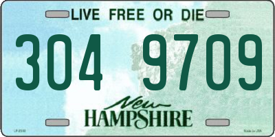 NH license plate 3049709