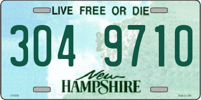 NH license plate 3049710