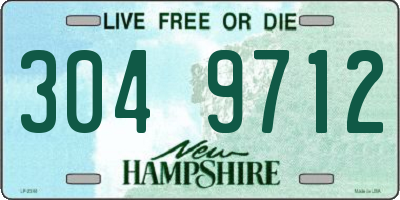 NH license plate 3049712