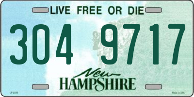 NH license plate 3049717