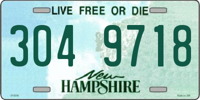 NH license plate 3049718