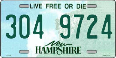 NH license plate 3049724
