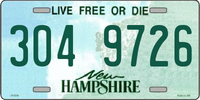 NH license plate 3049726