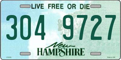 NH license plate 3049727
