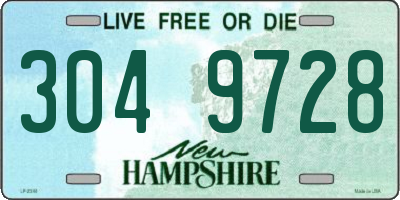 NH license plate 3049728
