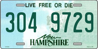 NH license plate 3049729
