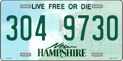 NH license plate 3049730